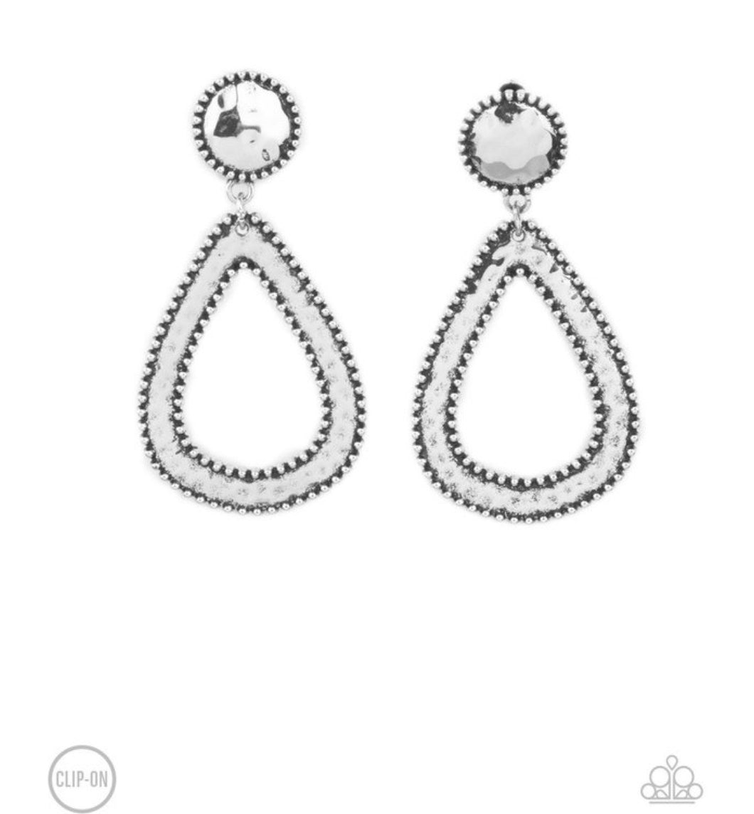 Beyond The Borders- Silver  Clip-On