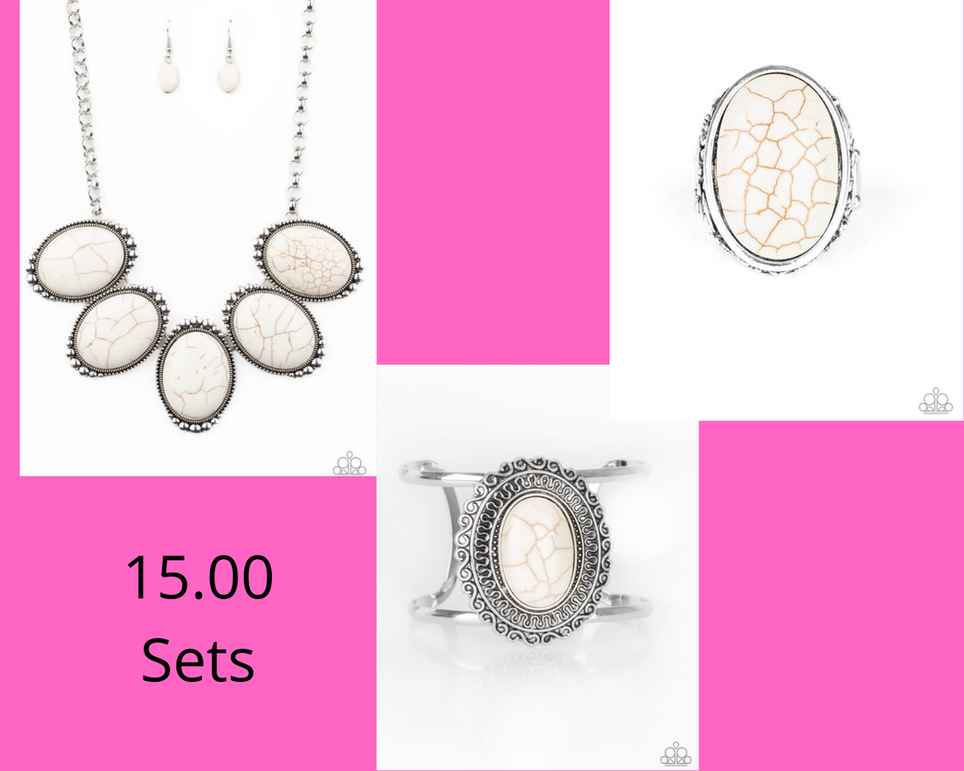 Prairie Goddess Necklace- White (Sets)