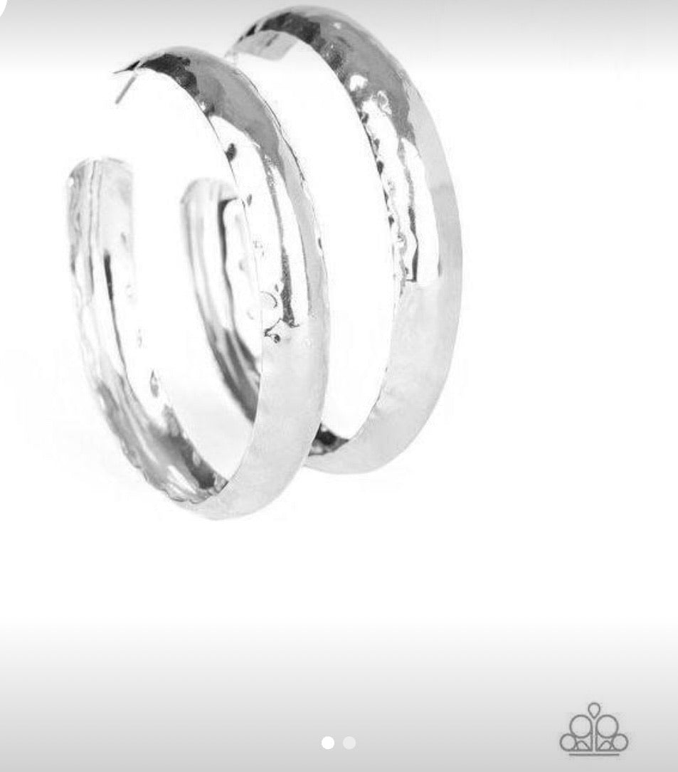 Check Out Those Curves- Silver Hoops