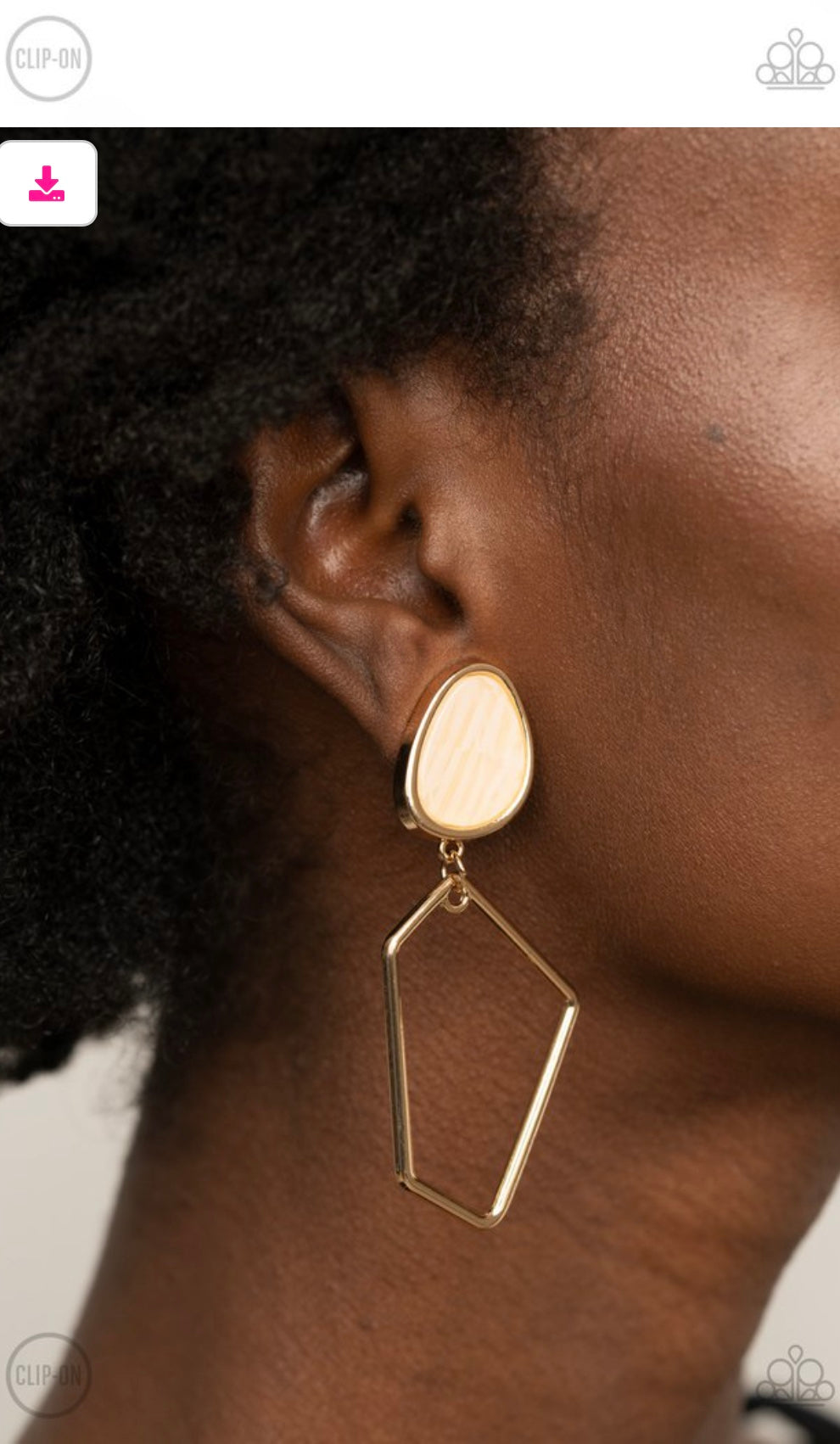 Retro Reverie- Gold (Clip-on)