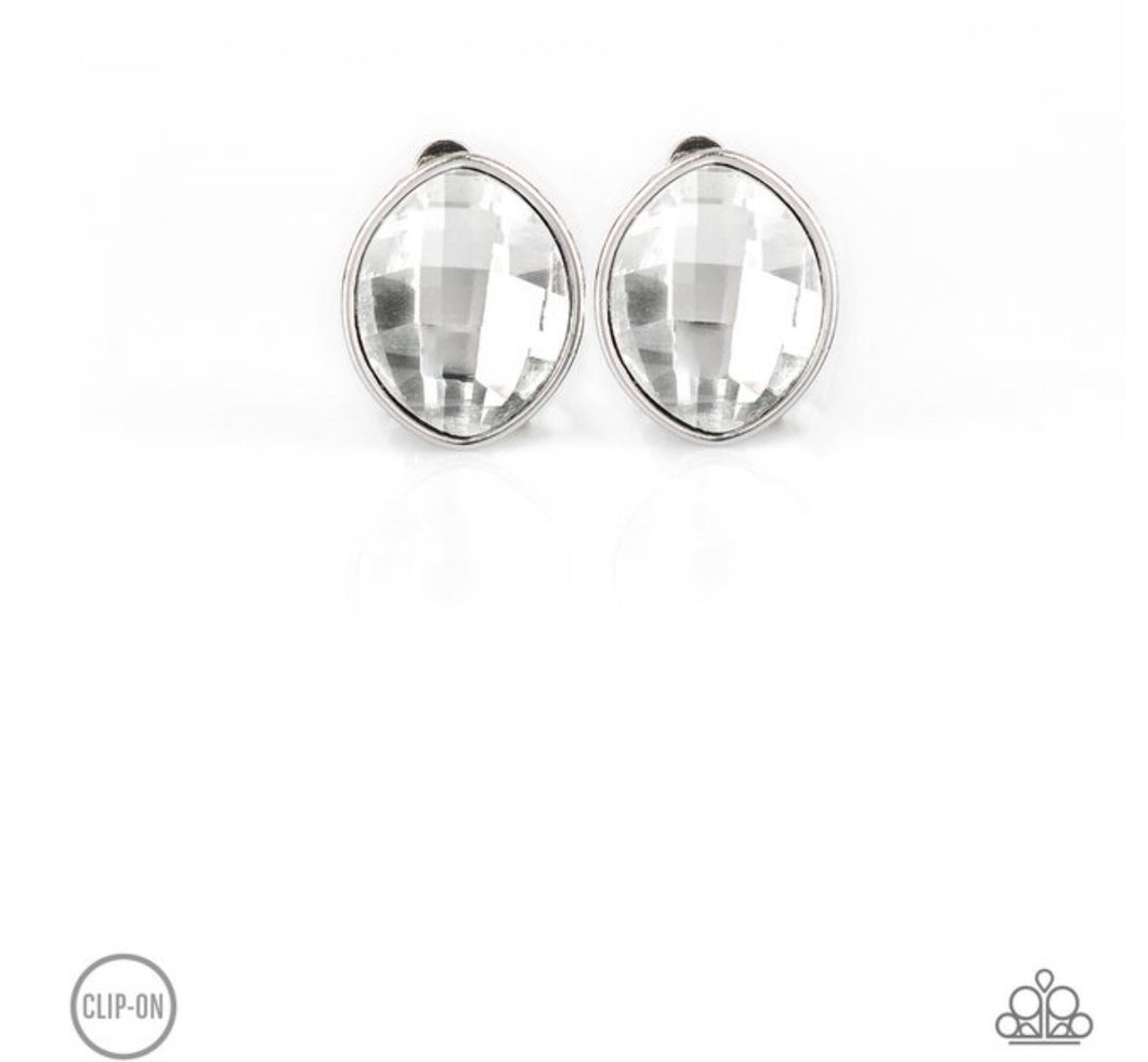 Movie Star Sparkle- White   Clip-on